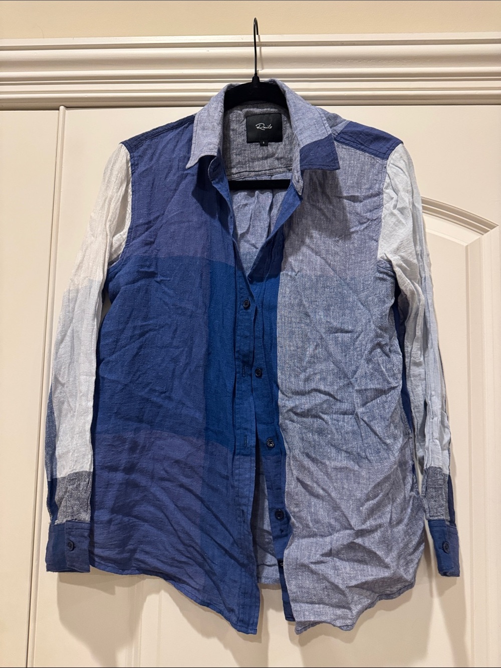 Rails Heathered Blue Button-Up Shirt